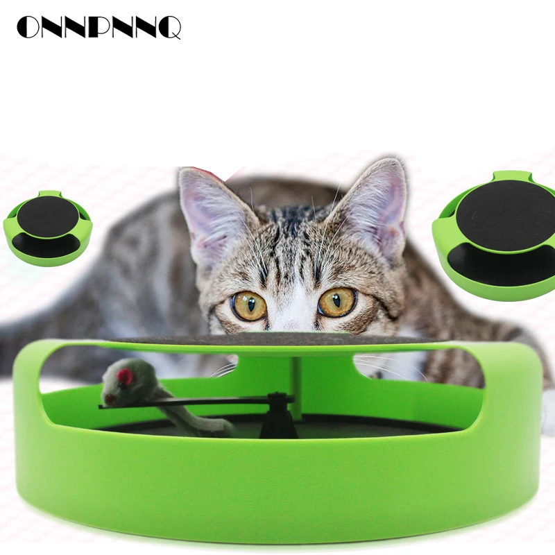 Pet Cat Toy Realistic Mouse Crazy Training Funny Turntable Toy For Cat Playing with Mice Cute Toy Cat Catch Motion Mouse