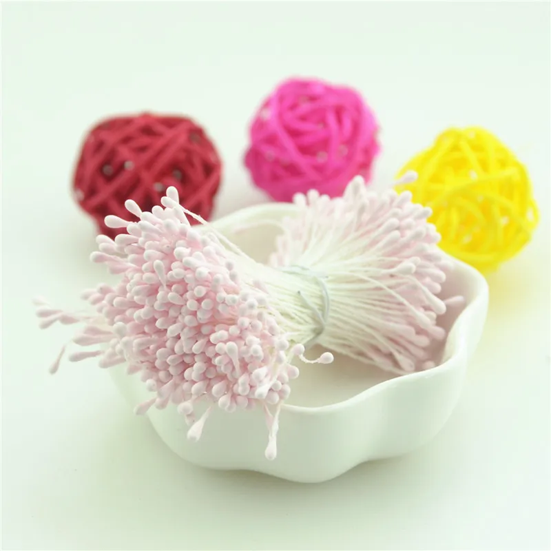 400pcs 1.5mm Heads Mini Flower Stamen Pistil Wedding Decoration Scrapbooking DIY Artificial Cards Cakes Flowers Accessories