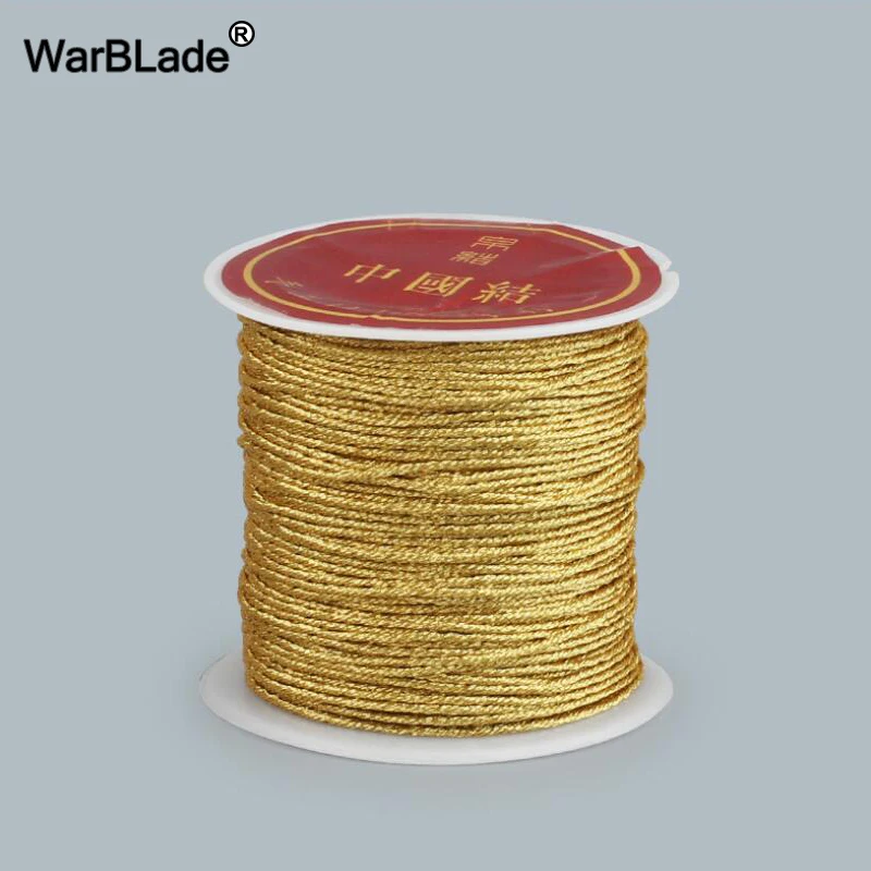 Gold Silver Cord 0.2mm 0.4mm 0.6mm 0.8mm 1mm Nylon Cord Thread String Rope Bead Wires For DIY Handmade Braided Jewelry Making