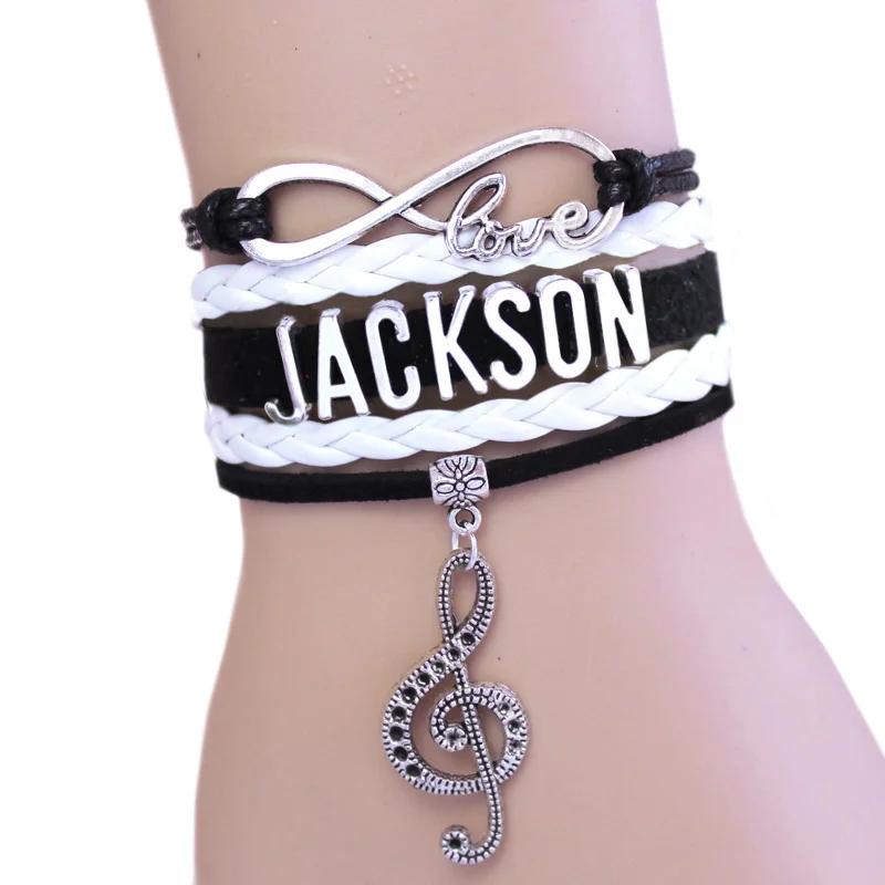 NEW ARRIVED Infinity Bracelet Love Michael JACKSON Music Charm Bracelet Singer Bracelet The Artist Bracelet