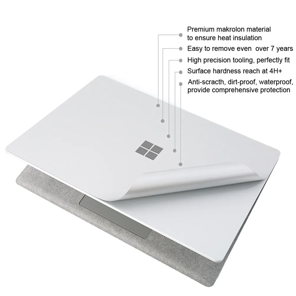 Xskn-capa adesiva para proteção do corpo, 13 polegadas, microsoft surface book 2 com intel core i7, 3m, película decorativa