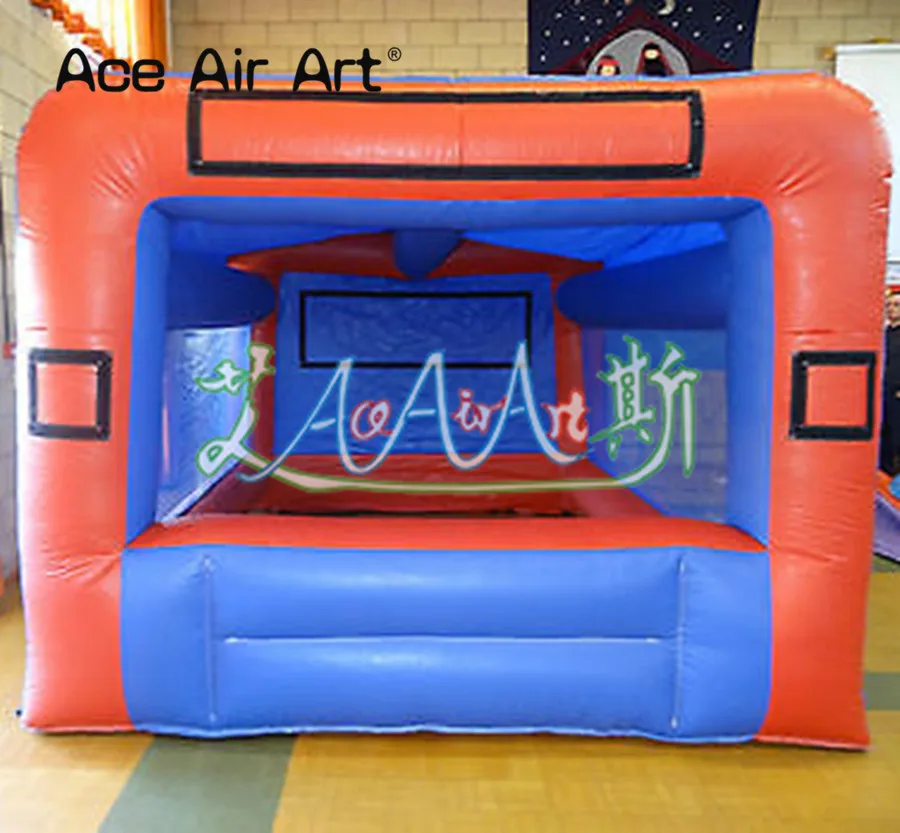 

Orange Inflatable Kiosk Booth,Inflatable Stall/Sampling Station,Hook a Duck with Removable Banners Cover Booth