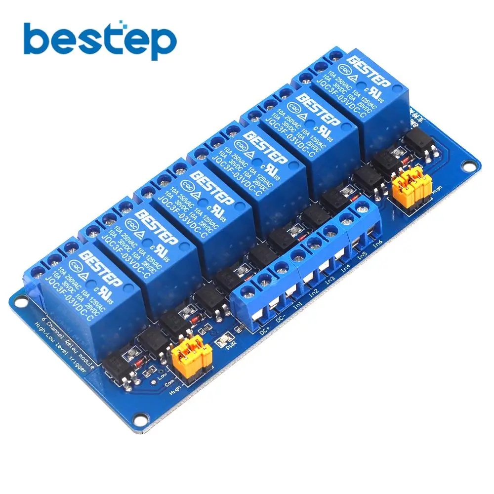 3V 3.3V 1/2/4/6/8 Channel Relay Module High and low Level Trigger Dual Optocoupler Isolation 3.3V Relay Module