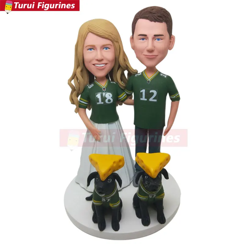 Wedding Cake Topper Custom Bobble Head Groom Basketball Wedding Cake Topper sports figure Personalized Wedding Cake Toppe