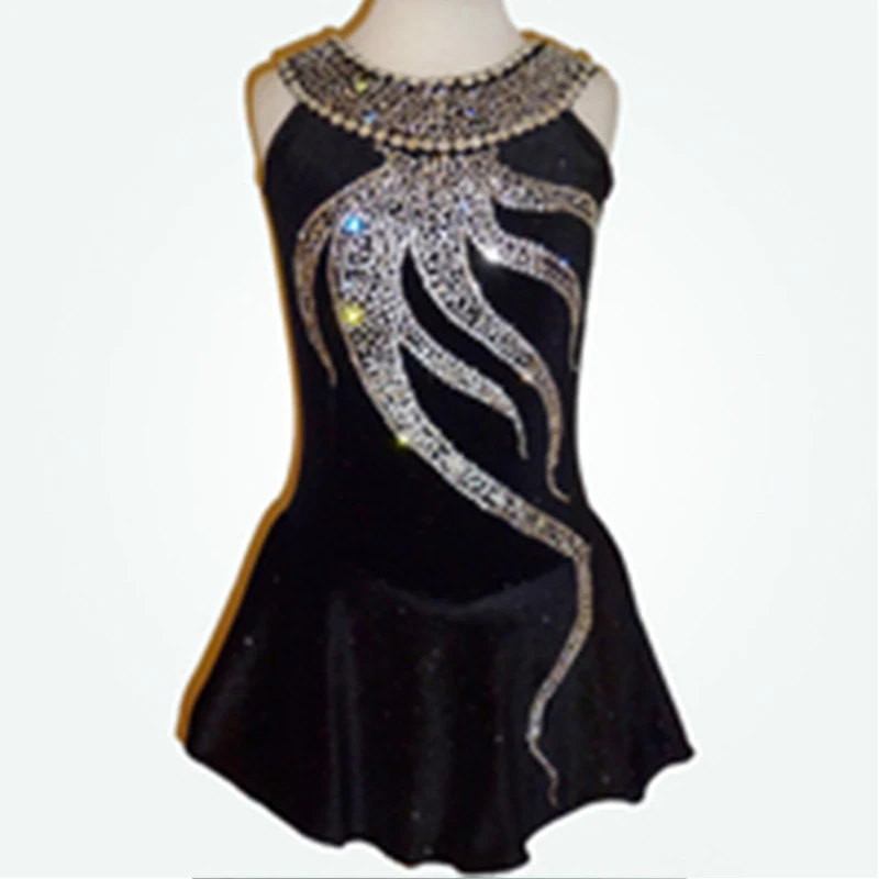 

RUBU Women Ice Skating Dress Performance Skating Wear for Competition Roller Rhythmic Gymnastics Dress