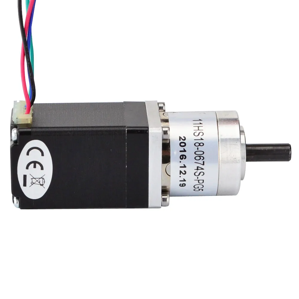 STEPPERONLINE Nema 11 Geared Stepper Motor with 5:1 Planetary Gearbox 0.67A Geared Step Motor 4-lead for DIY CNC 3D Printer