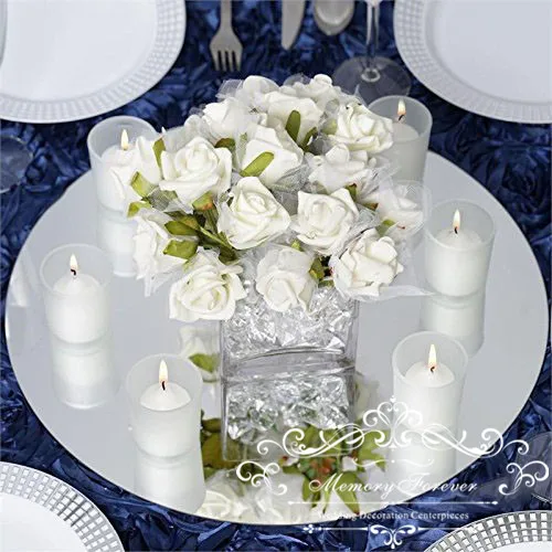 12 Inch 3 mm Thick Square Acrylic Mirror Wedding Party Table Decorations Centerpieces Bling Event Ceremony Anniversary Decor