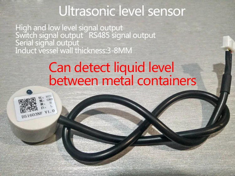 Ultrasonic liquid level sensor metal container detection liquid non-contact water level induction tank measurement level gauge