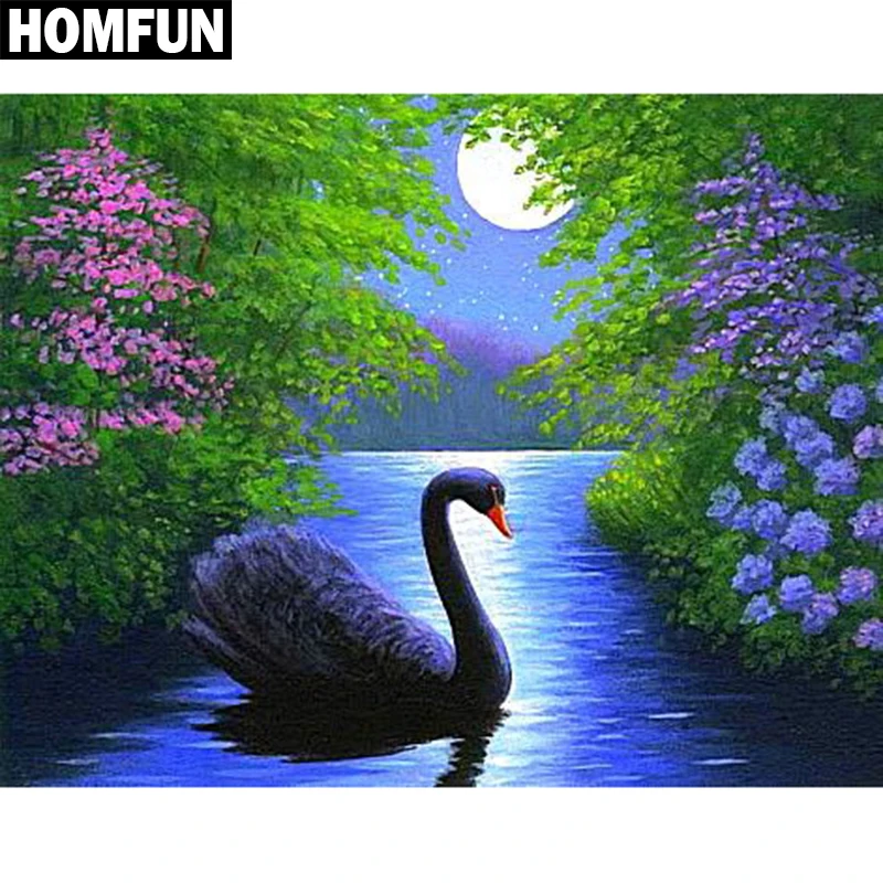 HOMFUN Full Square/Round Drill 5D DIY Diamond Painting 