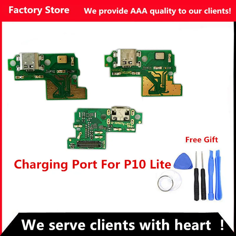 Q&Y QYJOY AAA Quality Charging Port For Huawei P10 Lite USB Dock Charging Port + Mic Microphone Moto Module For WAS-LX2J