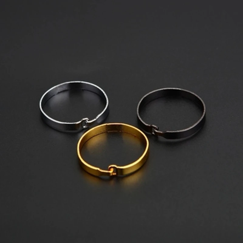Flat Opening Circle Metal Book Rings Binder Ring Gold Sliver Hinged Keychain Ring Scrapbook Craft Photo Album Scrapbook Split