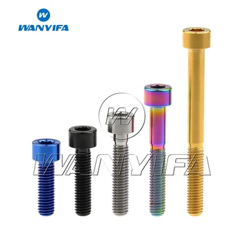 Wanyifa التيتانيوم الترباس M5 x 10 12 16 18 20 23 25 30 35 40 45 50 55 60 مللي متر المسمار للدراجات الجبلية/الطريق دراجة Seatpost سماعة الفرامل