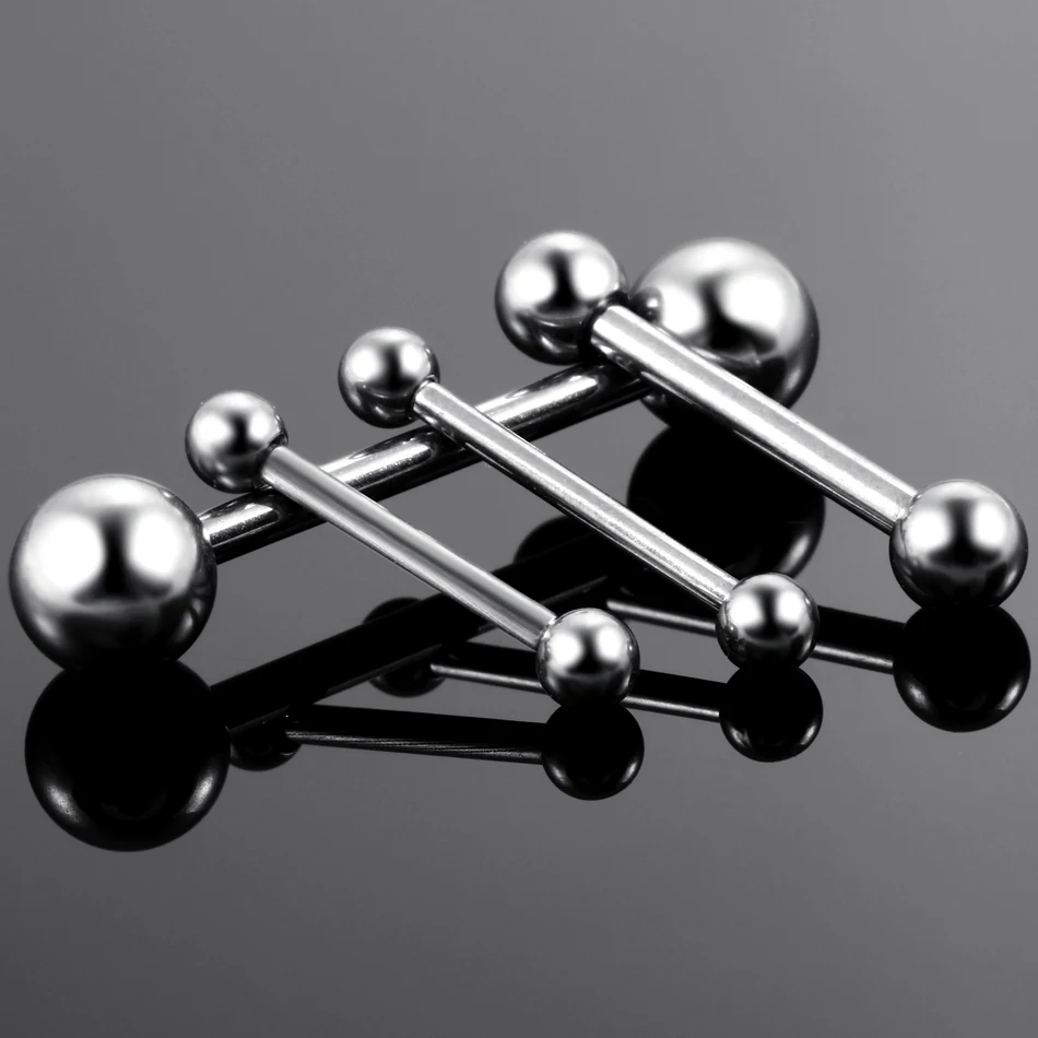 14G 16G Titanium Industrial Helix Piercing Tongue Ring