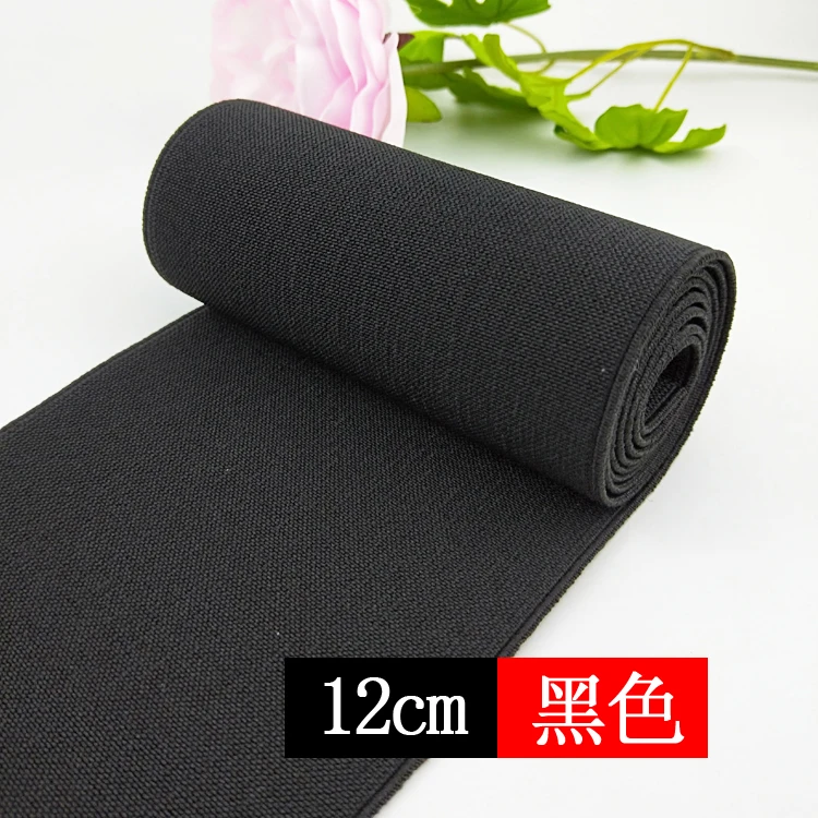 (1 meters/lot )  Flat Thin wide elastic rubber band clothing accessories nylon webbing garment sewing accessories black 3 size