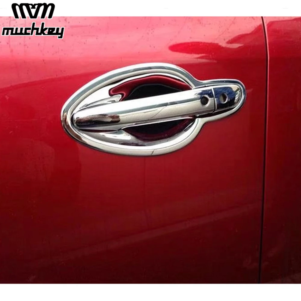 

Car Decorative Accessories For Mazda Cx-9 2017 Door Handle Bowl And Door Handle Cover Abs Chrome 4Pcs Car Styling Auto Part