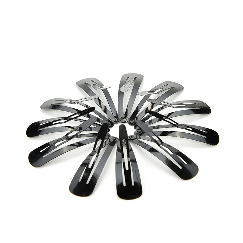 10/60/100 Pcs/lot Baby Hair Snap Clips accessories for women Black hairgrips Barrettes Head hairpins Jewelry Wholesale