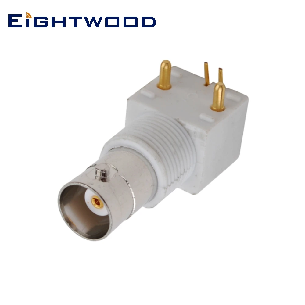 

Eightwood 5PCS BNC Jack Female RF Coaxial Connector Adapter with white PCB mount for Antenna Broadcast Telecom Automotive