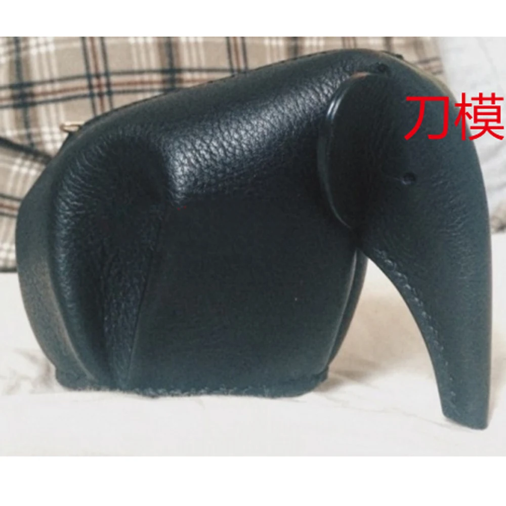 DIY leather craft elephant shape design coin bag die cutting knife mould hand machine punch tool