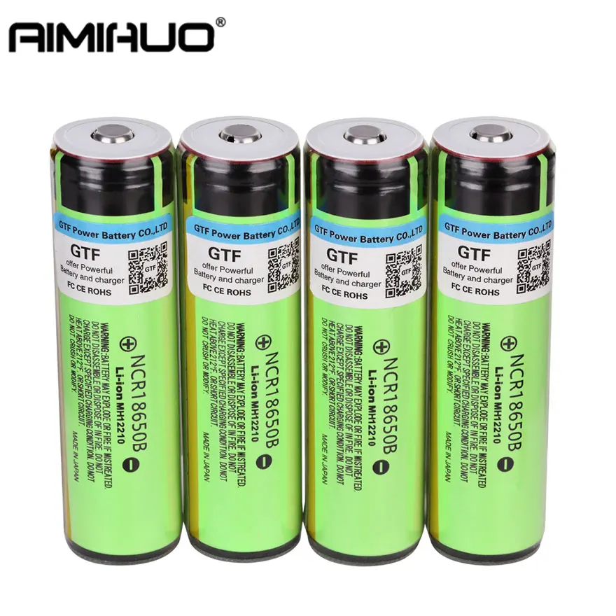 

NCR18650B Rechargeable Lithium Batteria 3.7V 3400mah 18650 with PCB Replacement for Panasonic Battery for Flashlight Toys Cells