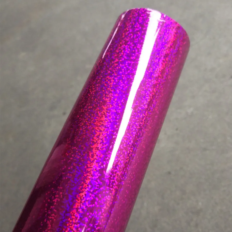 Holographic foil hot stamping foil hot press on paper or plastic purple Crystal pattern heat transfer film