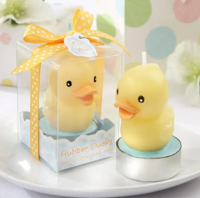 baby shower party cute candle--Rubber duck candle Baby shower favors birthday gifts for guest 100pcs/lot