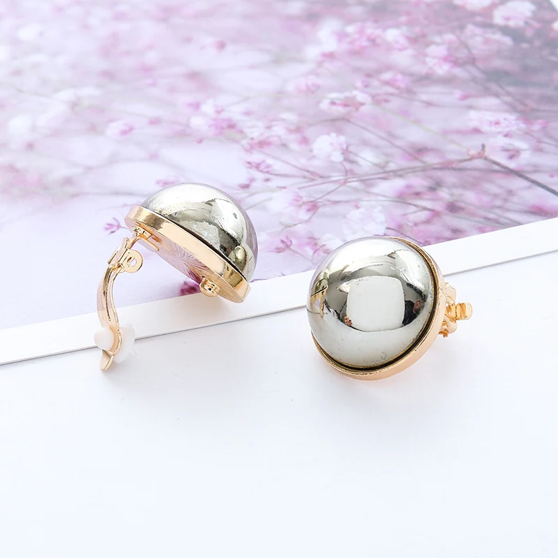 COWNINE New fashion women retro big pearl ear clip personality exaggerated wedding romantic jewelry gift