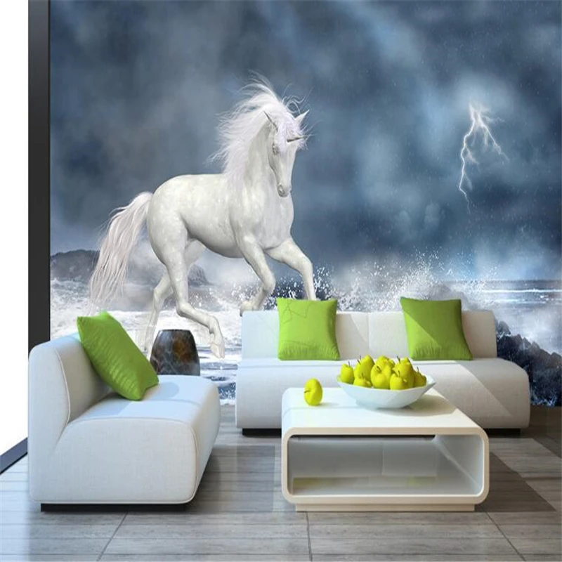 custom Colorful 3d wall paper fantasy horse ktv large mural wallpaper background photo wall paper bedroom wall 3D mural painting