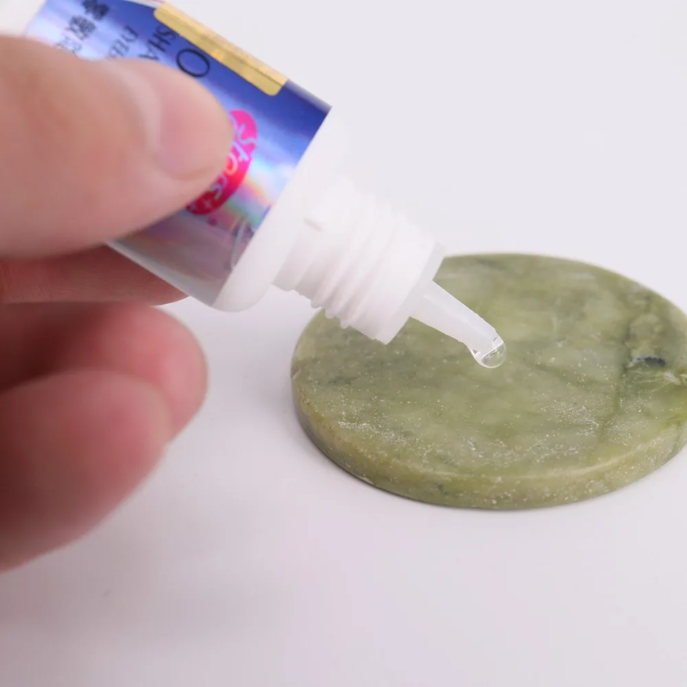 5pcs/Lot Eyelash Makeup Tools Natural Tray Container Round Jade Stone Eyelash Glue Tool slow the glue to Dry