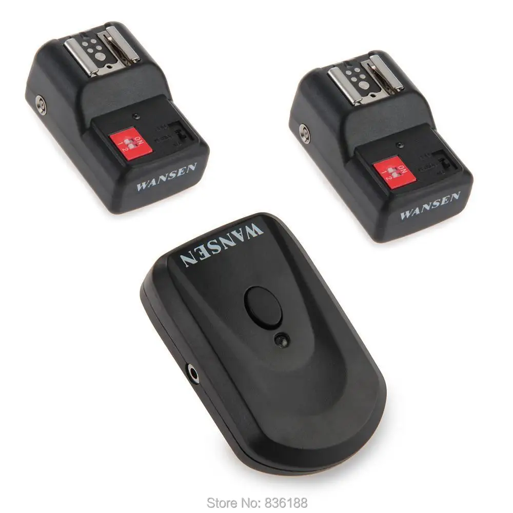 JINTU 4 Channels PT-04 Wireless Flash Trigger W/ 2 Receivers  Kit Sync Speed 1/250s for Canon Nikon Sigma Olympus Camera