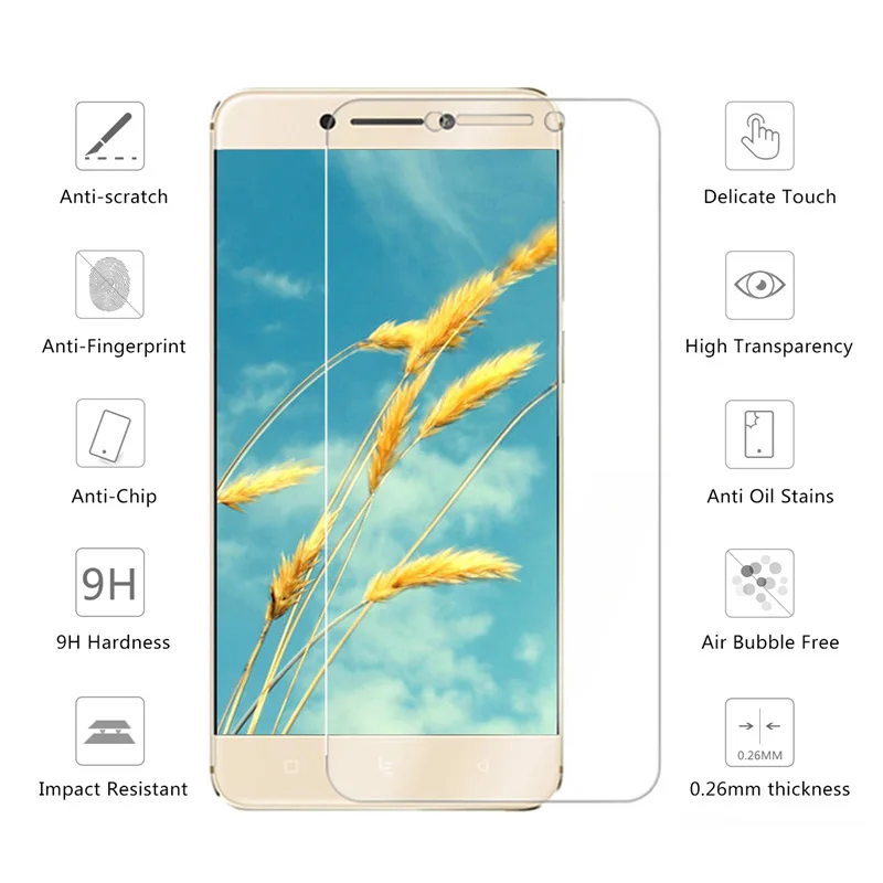 3-Pack Tempered Glass For Letv LeEco Le S3 Screen Protector 2.5D 9H Premium Protective Film For Letv S3 X622 X522 X626