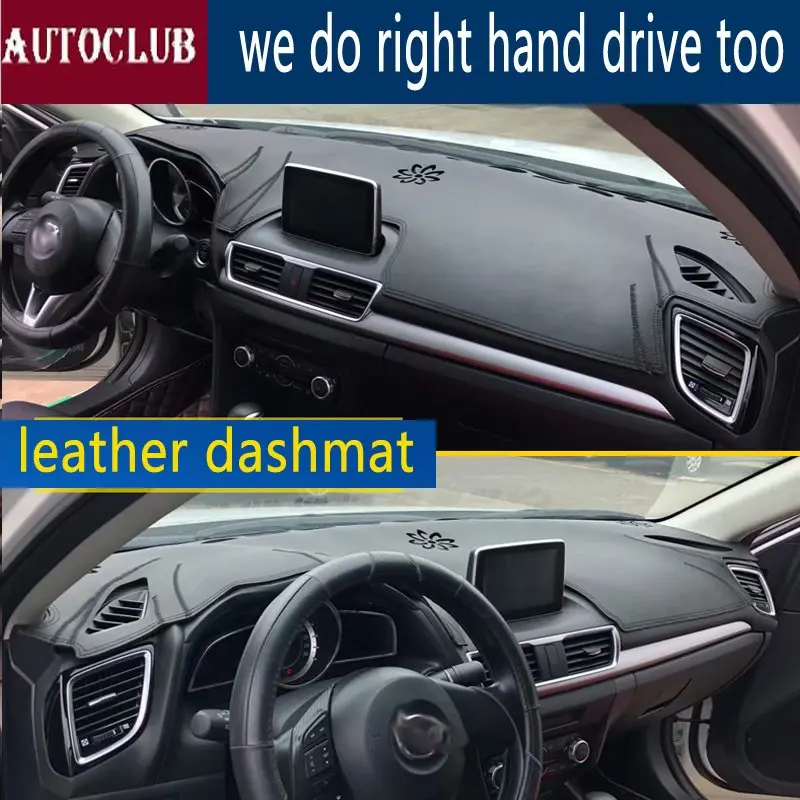 

For Mazda3 Mazda 3 Axela 2013 2014 2015 2016 2017 2018 Leather Dashmat Dashboard Cover Car Dash Mat SunShade Carpet accessories