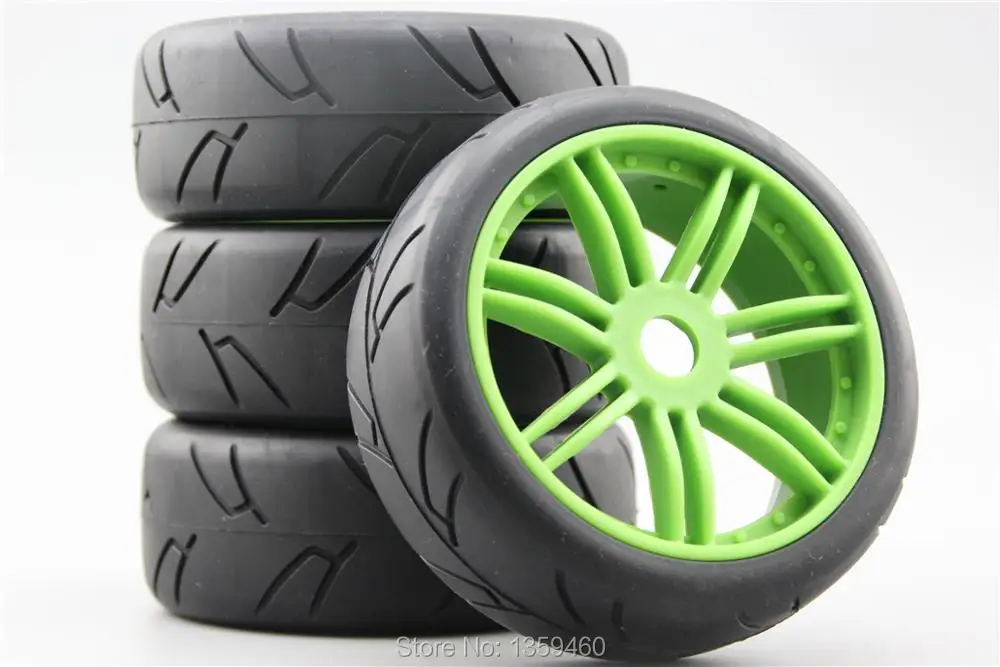 

4 шт. шины для багги 1/8 (ниндзя) на дороге шина 15% армированное нейлоновое колесо (темно-зеленое) подходит для 1/8 Багги GT 1/8 шина 22038 + 26002