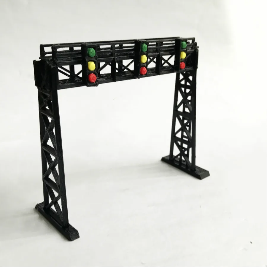 Train Railway Model Scene N Ratio 1:160 1:150 Gantry And Signal Light Set