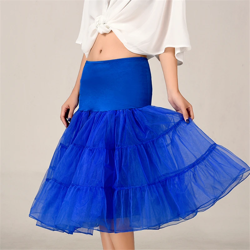 2024 Spring Cosplay Petticoat Woman Underskirt 65CM Length Knee Short For Wedding Petticoat 3 Layers Puffy Organza Evening Tutu