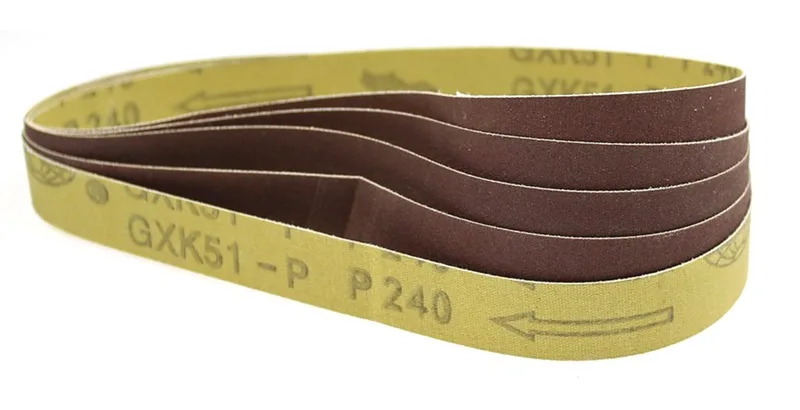 10 Stück 520 x 20 mm/330 x 10 mm/457 x 13 mm Schleifbänder für Mini-Luftbandschleifer – Detail 4