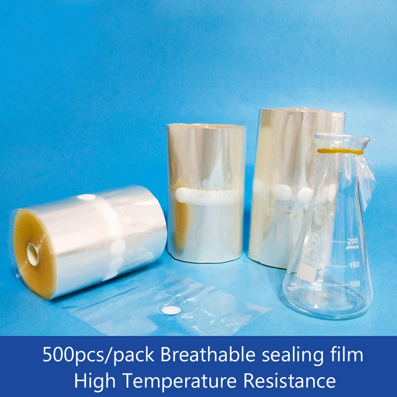 500 pieces/pack Conical flask parafilim High temperature resistant breathable Plant culture vessel sealing membrane