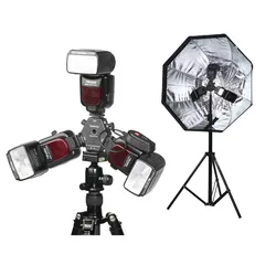 Selens Flash Holder 3 in 1 SE-31 Triple Head Hot Boot Adapter For Speedlight/Anti Offset Light Stand/Umbrella Tripod Holder