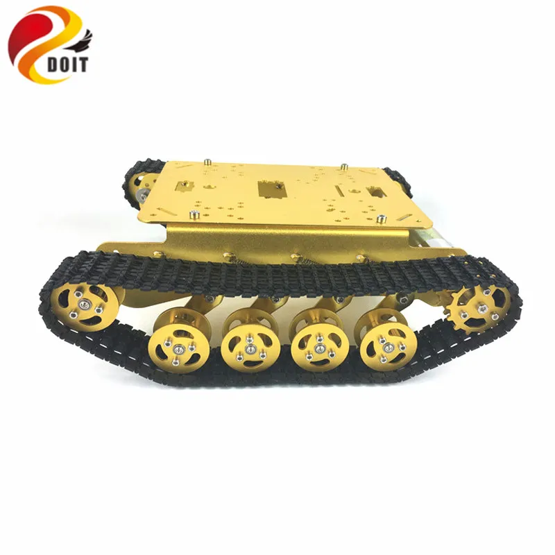 TS100 امتصاص الصدمات خزان سيارة سبائك الألومنيوم هيكل الإطار مع الذراع الروبوتية واجهة ثقوب لتعديل ، DIY بها بنفسك ، نموذج خزان