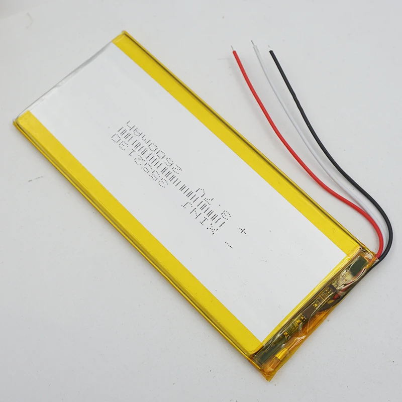 3.7V 2600mAh 9.62Wh リチウムポリマー充電式リチウム電池 3552130   Lipo サーミスタ 3 線式 GPS PSP 電子ブック PDA MID タブレット PC 用