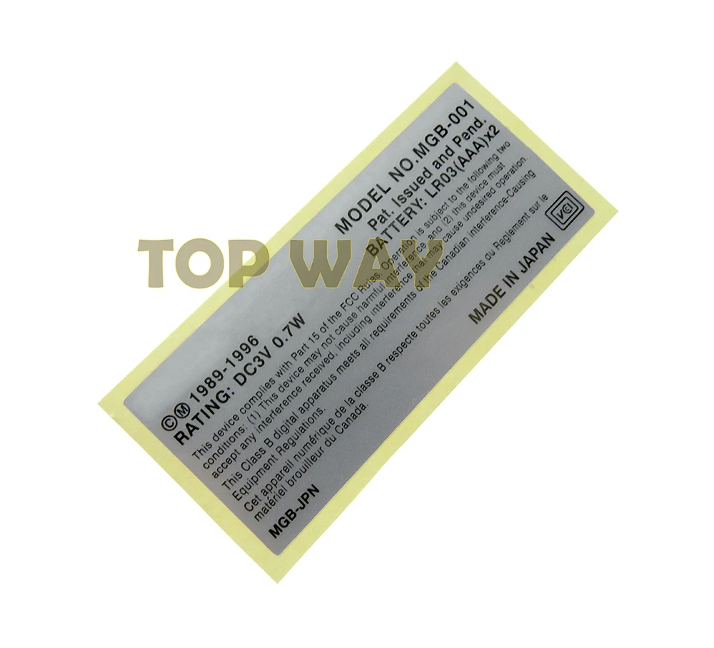 Dành cho Máy Chơi Game Nintendo bé trai Nhãn Dán Cho Gameboy GBA GBC GBP GBA SP Tay Cầm Lưng Thẻ 5 cái/lốc