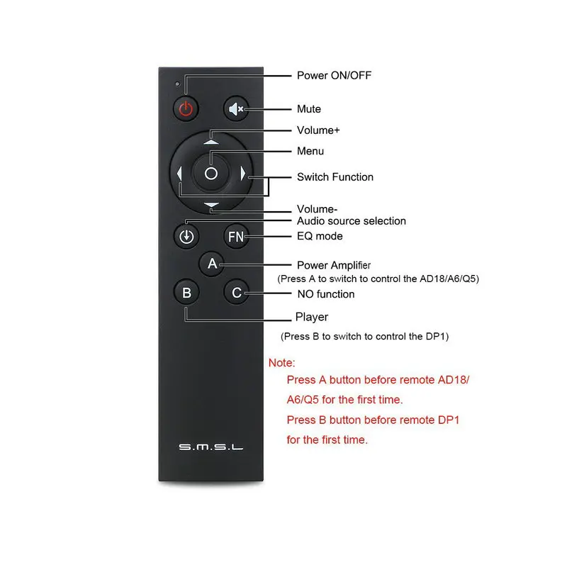 SMSL SA300 オーディオアンプ リモコン難あり Amazon.com: Remote Control Only for SMSL SA300 DA-8 DA-8S A6 A8 SA