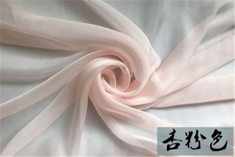 150CM Width Good Chiffon Fabric 100% Polyester Chiffon Fabric White For DIY Girl Silk Dress Skirt Curtain 20 Colours Chiffon