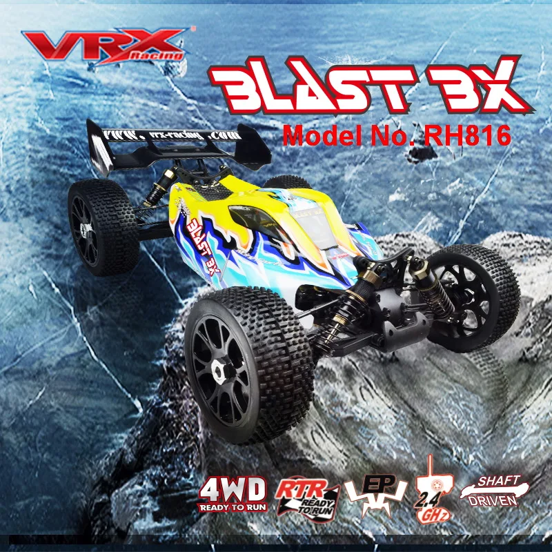 Professional High Speed VRX Racing RH816 Buggy 1/8 Scale 4WD Electric Brushless Rc Car Toy for Children Adults