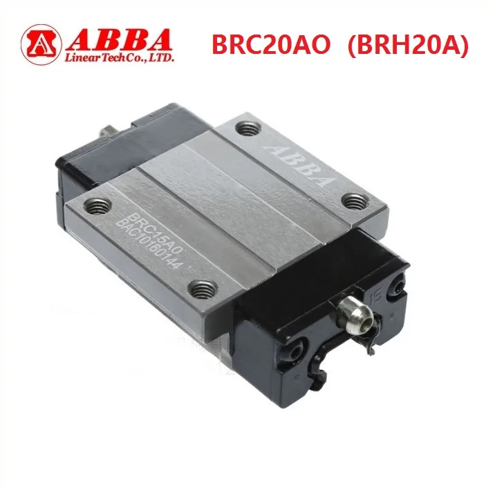 4pcs Original Taiwan ABBA BRC20AO/BRH20A Linear Flange Block Carriage Linear Rail Guide Bearing for CNC Router Laser Machine