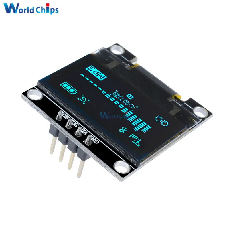 Blauwe Kleur 0.96 Inch 12864 128*64 Oled Lcd-Display Module Controller Driver Board Voor Arduino 0.96 "Iic I2c Communiceren