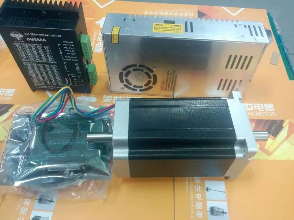 2Axis Nema 34 Stepper  Motor 34HS5435C-37B2 1600oz-in  motor driver DM860A CNC Control & Mill