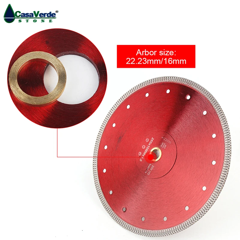 Miễn Phí Vận Chuyển Dc-sxsb08 10 Inch Siêu Mỏng Su Bông Kim Cương Lưỡi Cưa 250Mm Cho Tiết Độ Sứ Và Gốm Cắt