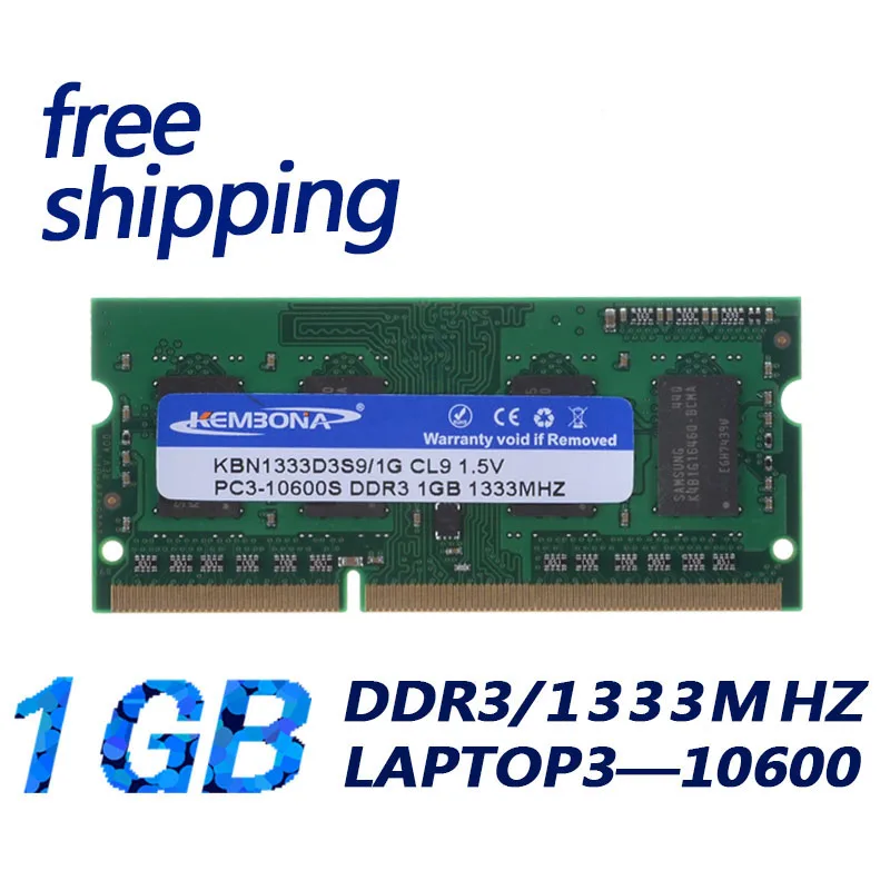 

KEMBONA Free shipping!!! full compatible ram ddr3 1gb laptop PC3-10600