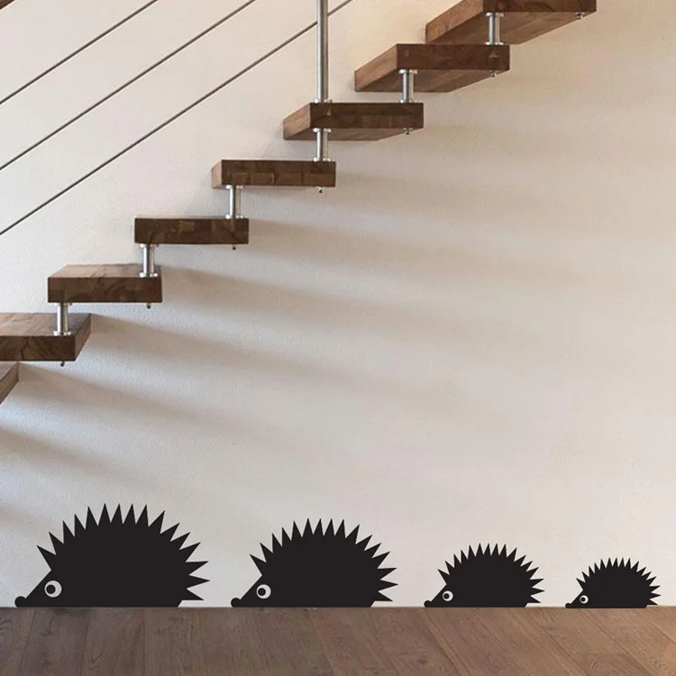 Kreative Igel-Wandaufkleber für Wohnzimmer, Kinderzimmer, Hintergrunddekoration, Wandbild für Heimdekoration, selbstklebende Tapete – Detail 2