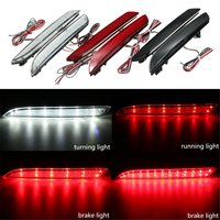 2Pcs 24 LED Rear Bumper Reflector Tail Brake Stop Running Turning Light Fog Lamp For Honda/CR-Z/CR-V